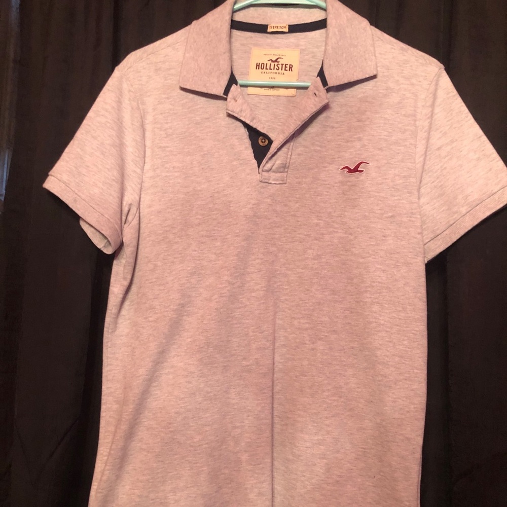 5 for $25 Hollister Polo shirt light gray color
